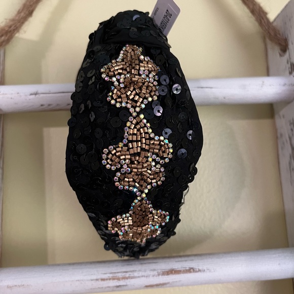 NWT Fleur de lis seed bead headband - Picture 1 of 3